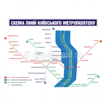Схема Метро Киева (метро г.Киев)